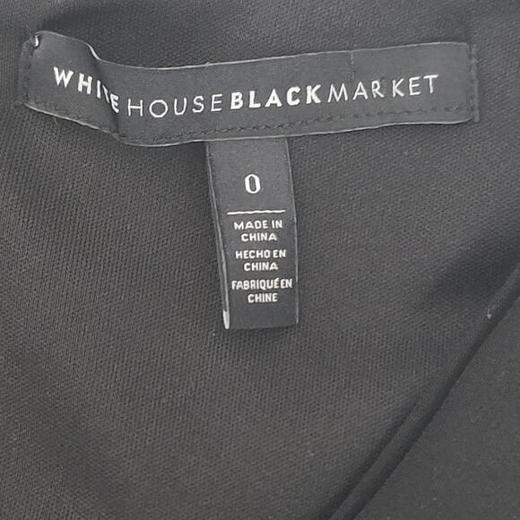 White house black market ladies Little Black Dress Sz 0 LBD Formal Wedding Guest - Picture 7 of 9